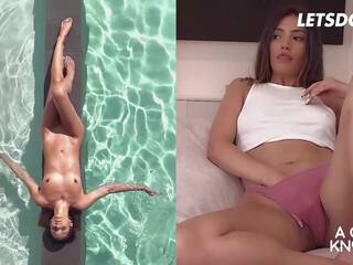 BFFs Carolina Abril & Penelope Cross Enjoy Nasty Lesbian Fuck By The Pool - A lady KNOWS