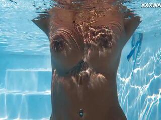 Marvelous Venezuelan babe in Bare and Bold Poolside Swim Session
