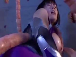 Huge freaky tentacle fucks big Titty asian x rated film hooker wet puss